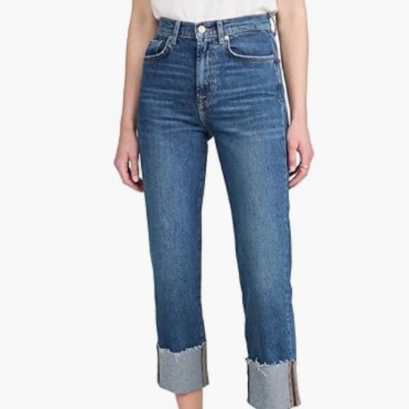 7 For All Mankind Women's Logan Stovepipe Blue Size 25 8806